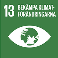 Logotyp globala mål 13 bekämpa förändringar.